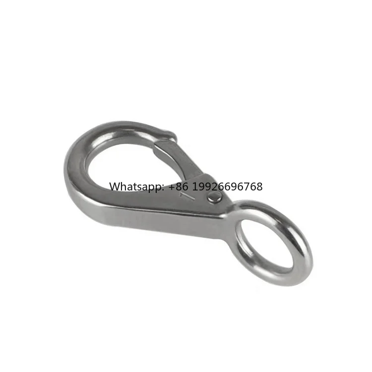 

Hot Sales Metal Hardware Rigging Hardware Stainless Steel 316 Fixed Eye End Snap Clip Hook Dog Hook Manufacturer