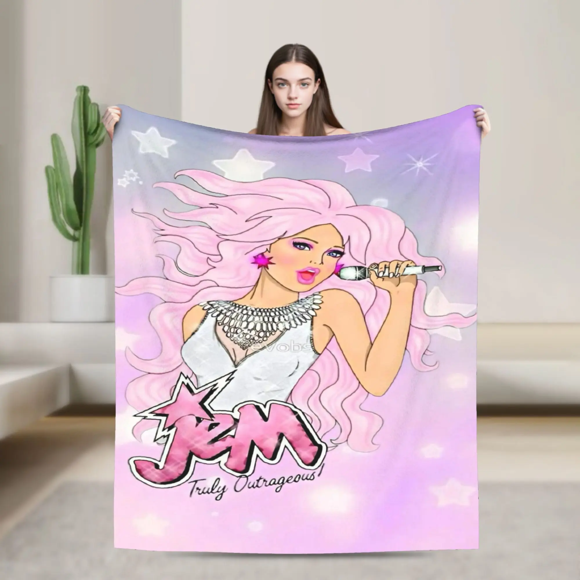 Jem And The Holograms Blankets Super Soft Flannel Novelty Gifts  Throw Blanket Bedspread
