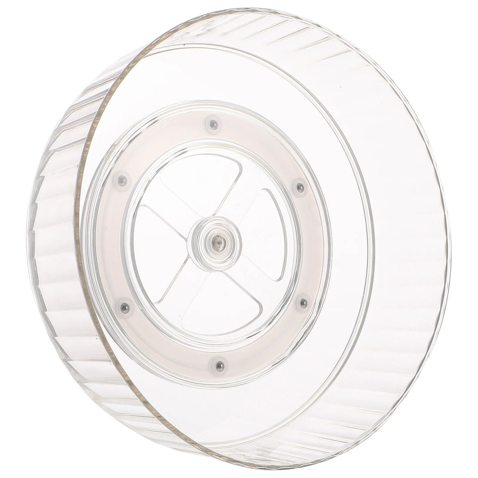 Rotating Storage Tray Transparent Stackable Kitchen Bathroom Organizer Rack For Sundries Condiments Makeup Countertop