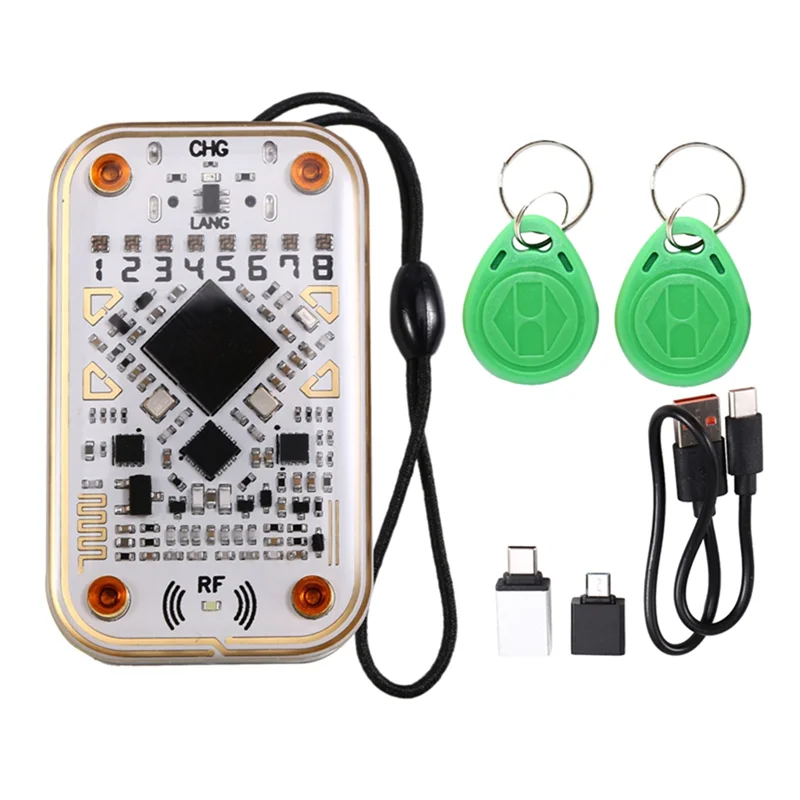 A37T-Chameleon Ultra+2XT5577 Keychain Smart Card Emulator And Reader For 125K 13.56M RFID NFC Cards