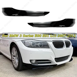 2Pcs Front Bumper Side Splitter Cover Lip For BMW 3 Series E90 E91 Facelift LCI 320i 330i 2007-2012 Body Kits Tuning Carbon Look