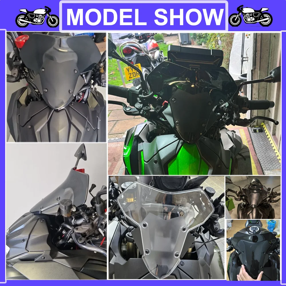kawasaki zh2用POWERBRONZE バイクシールド クリアブラック
