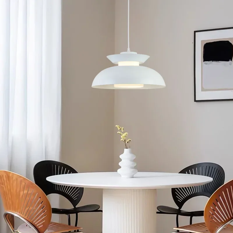 Nordic Minimalist Creative Macaron Flying Saucer Lamp Bar Bedroom Bedside Office Classroom Dining Room Table Chandelier Lustres
