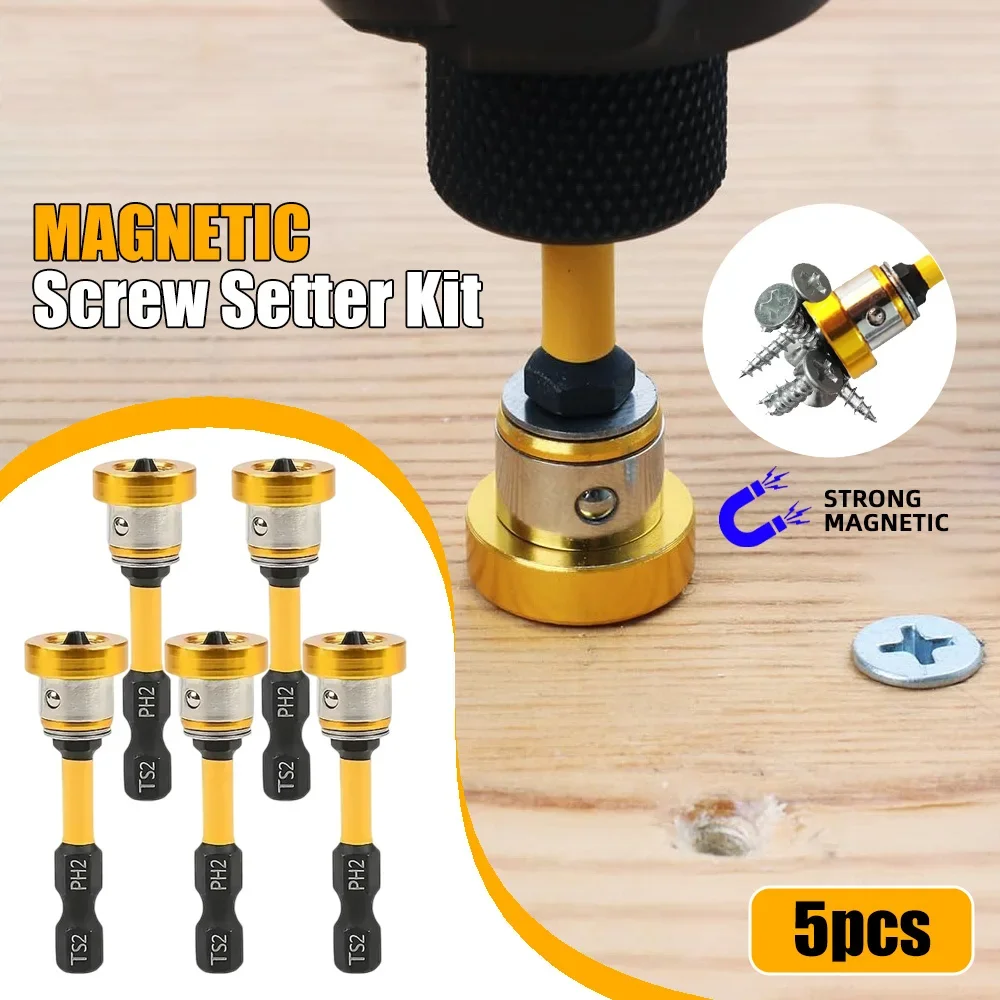 

Pcs Set Screwdriver Drill Bits Positioning 50mm S2 With Adapter Rod Magnetic Extension Plasterboard Gypsum Locating Screws Tools