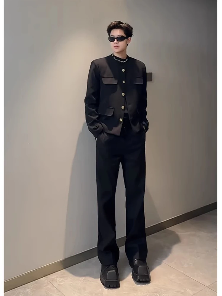 

Мужские брюки прямого кроя Bla Fce с подкладкой, осенне-зимние, элегантные, с эффектом драпировки, премиум-качество, расклешенные, для костюма, Cleanfit