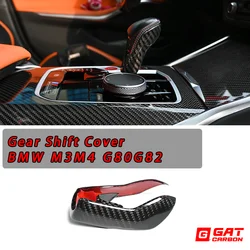 Real Carbon Fiber Gear Shift Cover For BMW M2 M3 M4/X3M X4M X5M X6M Lci/XM Gear Selector Cover Knob Trim