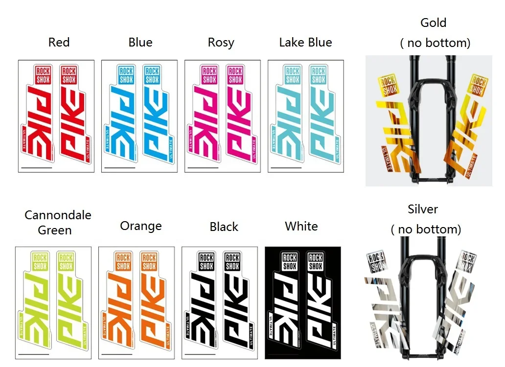 Front Fork Decals for 2020 ROCKSHOX PIKE Vinyl MTB Road Bike Cycling Bicycle Transparent Bottom Protective Sticker