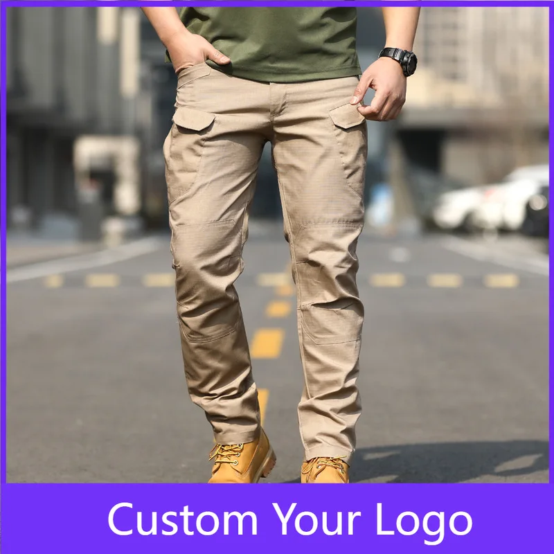 

Men's Tactical Cargo Pants Waterpoof Lightweight Rip Stop EDC Military Combat Trousers Multi Pockets Stretch Work Cargo Pants