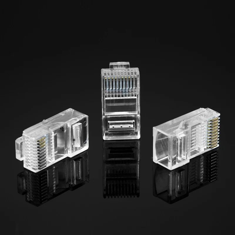

50 шт. 10P10C RJ48 RJ50 Разъем 10P Разъем сетевого кабеля Обжимные клещи
