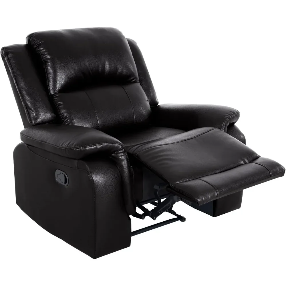 Timeless Comfort: Katie Recliner Chair - Manual Recliner Single Sofa Couch - Home Theater Seating for Big Man, Recliner Couch, L