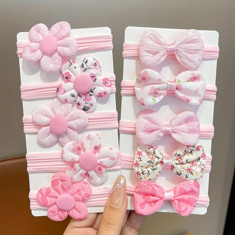 Flor linda niña toalla lazo para el cabello banda elástica para el cabello