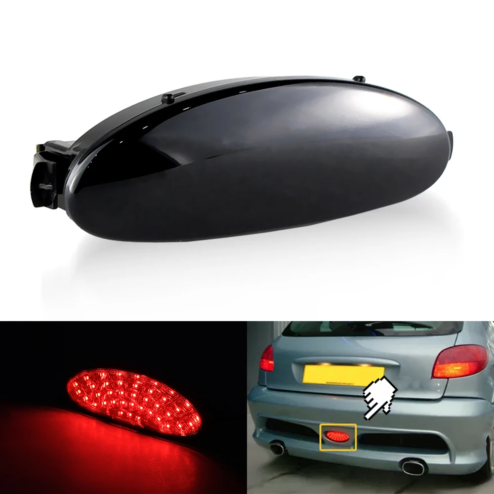 1PC 12V OEM #   Conjunto de Luz de Freio Traseira LED 6351K5 para Peugeot 206 CC SW GTi, Luz de Parada Traseira, Luzes de Freio Adicionais