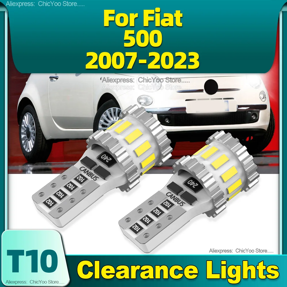 

2PCS T10 W5W LED Bulbs Canbus 12V Car Signal Light Clearance Lights For Fiat 500 2007 2008 2009 2010 2011 2012 2013 2014-2023