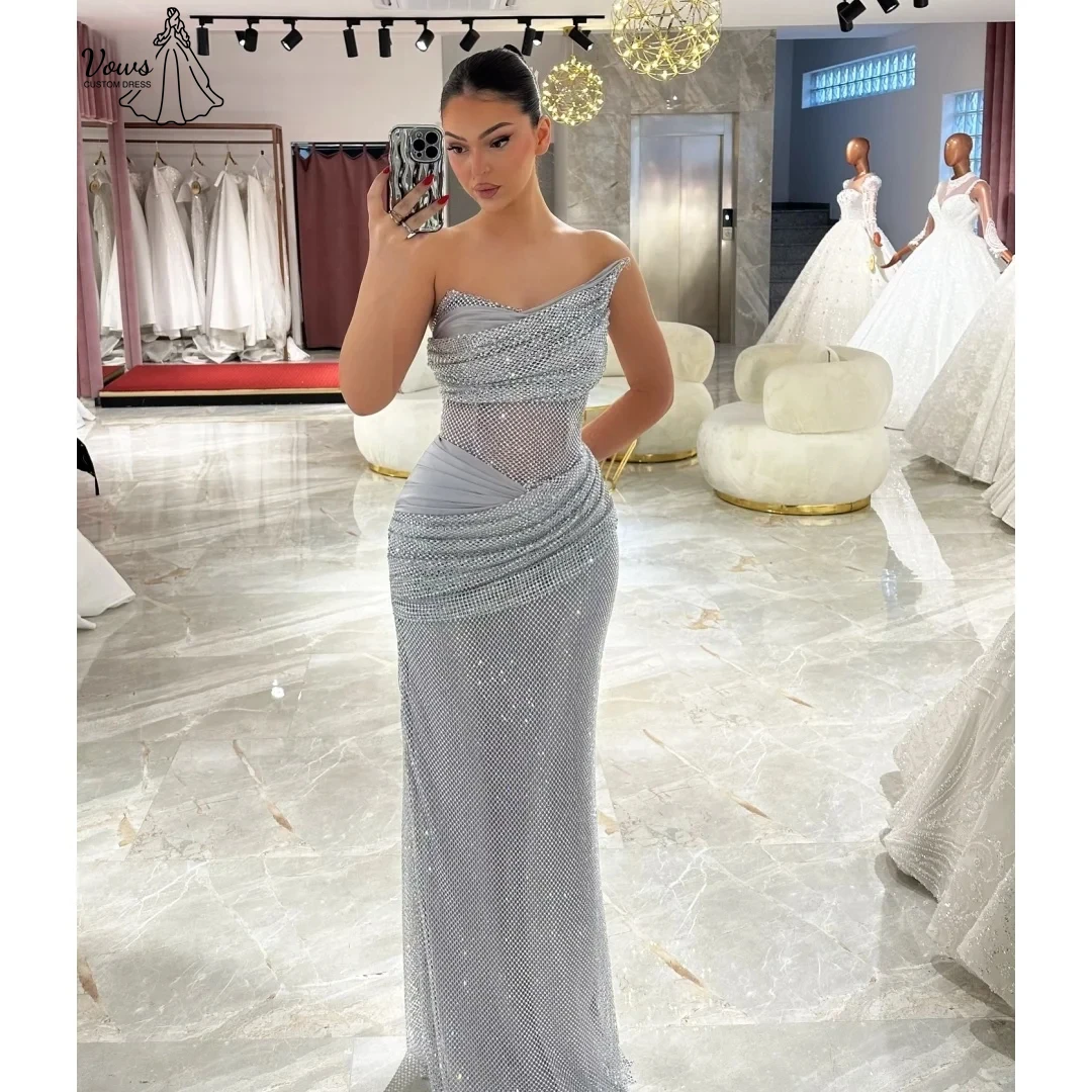

Vows Off-shoulder Robes De Cocktail Evening Dress Woman Straight Tube Custom Made Prom Dresses 2025 Luxury Dresses for Party