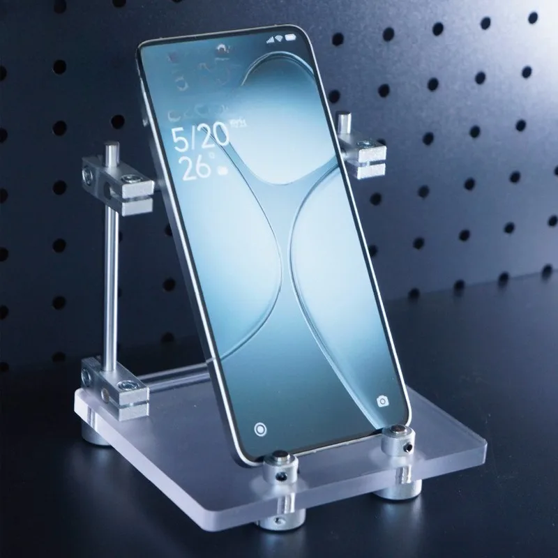 

Stainless steel optical axis acrylic mobile phone holder, desktop holder display stand