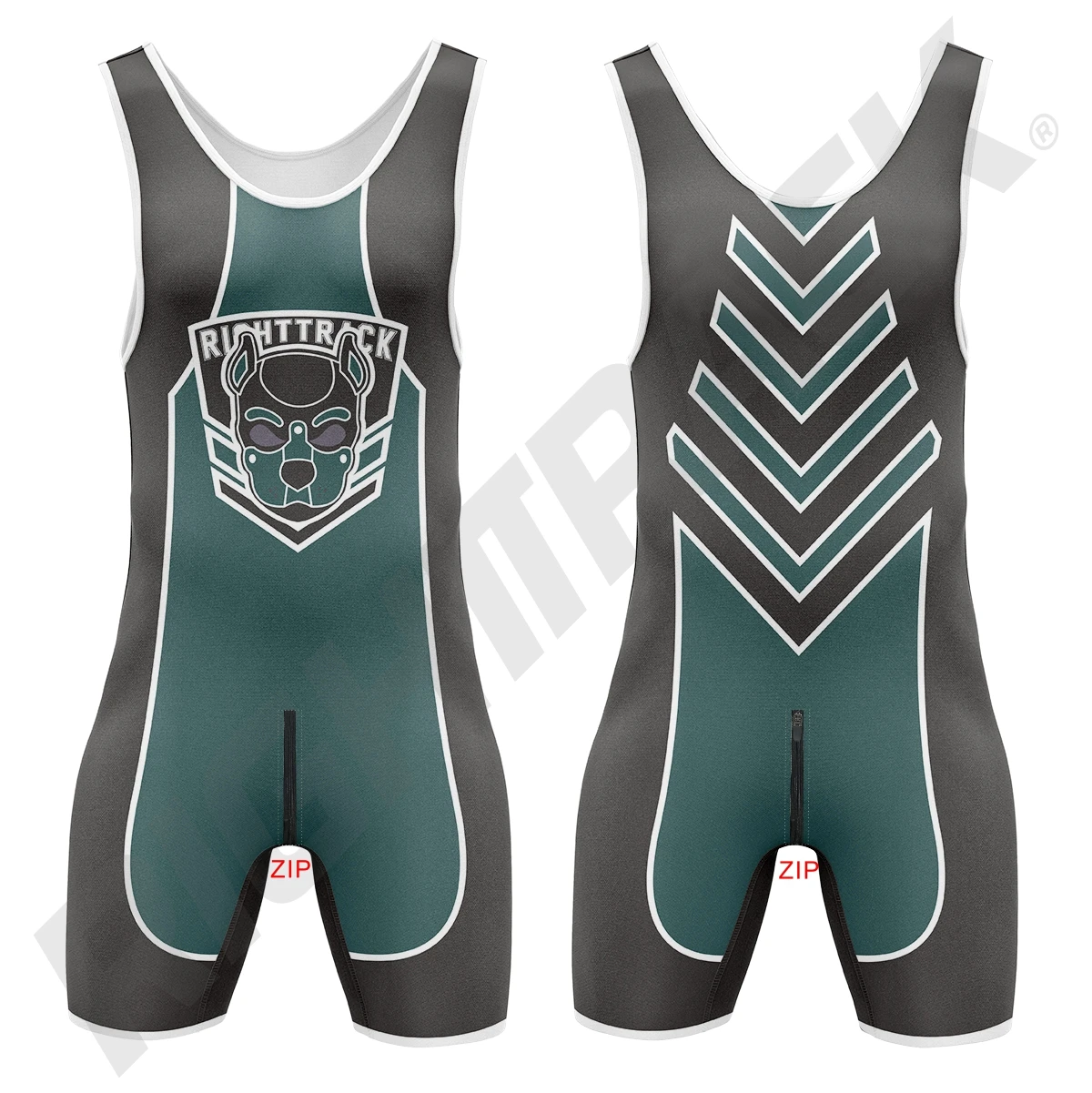 Mens Play Singlets Front Back Zipper SexyMan Bodysuits RT One-Piece Undershirts Wrestling Powerlifting Sleeveless Sleepwear