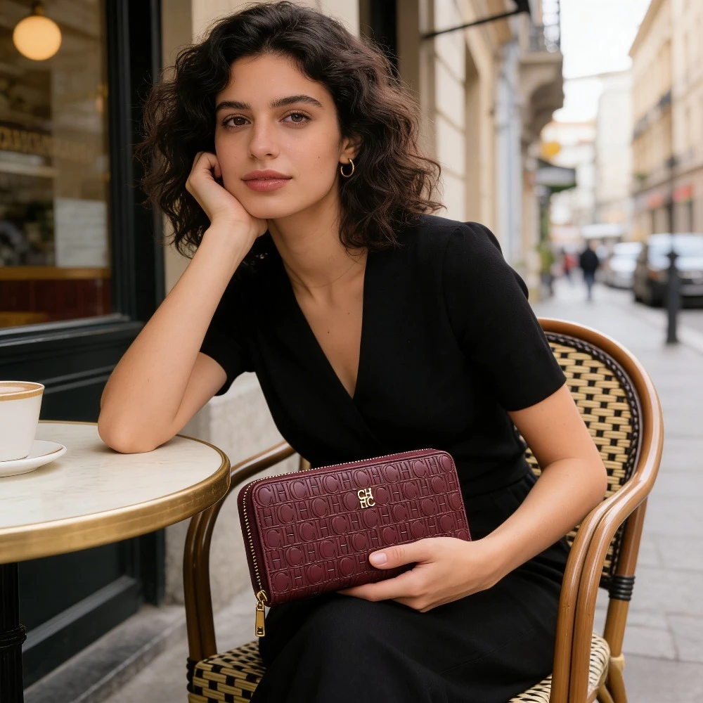 

CHHC Новая женская сумка 2026 года: модный классический кошелек на молнии, премиальный унисекс-клатч, длинная сумка-клатч