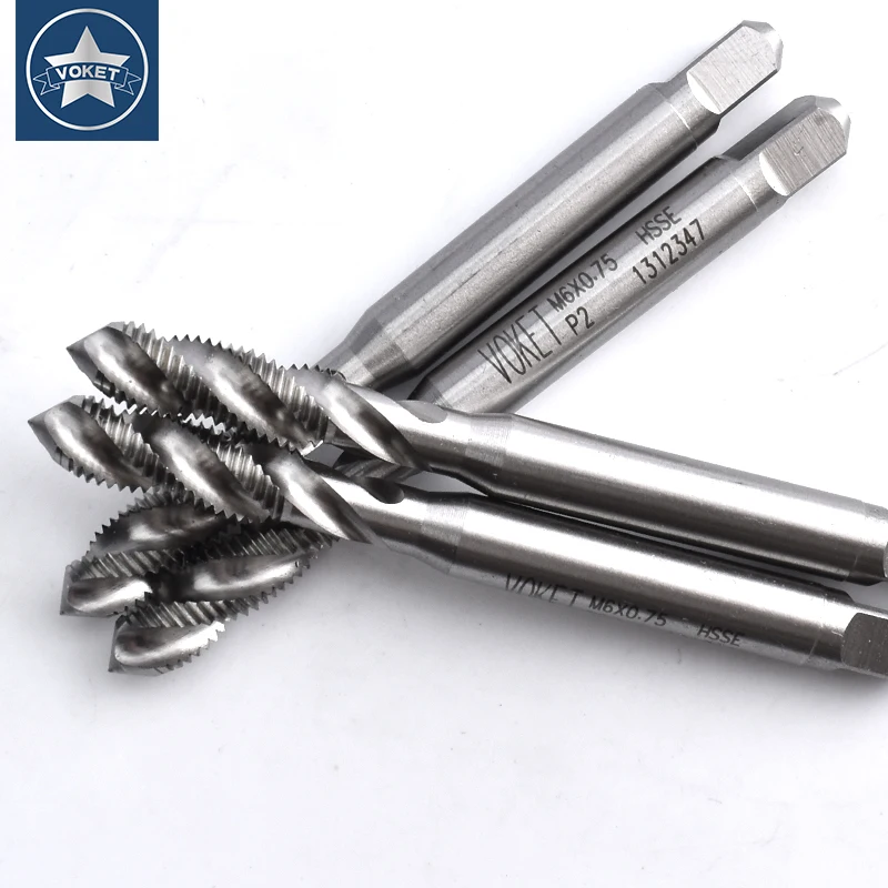 VOKET HSSE-M35 JIS Standard Spiral Fluted Tap M10 M11 M12 M14 M16 M18 M20 M22 Metric Machine Screw Thread Taps