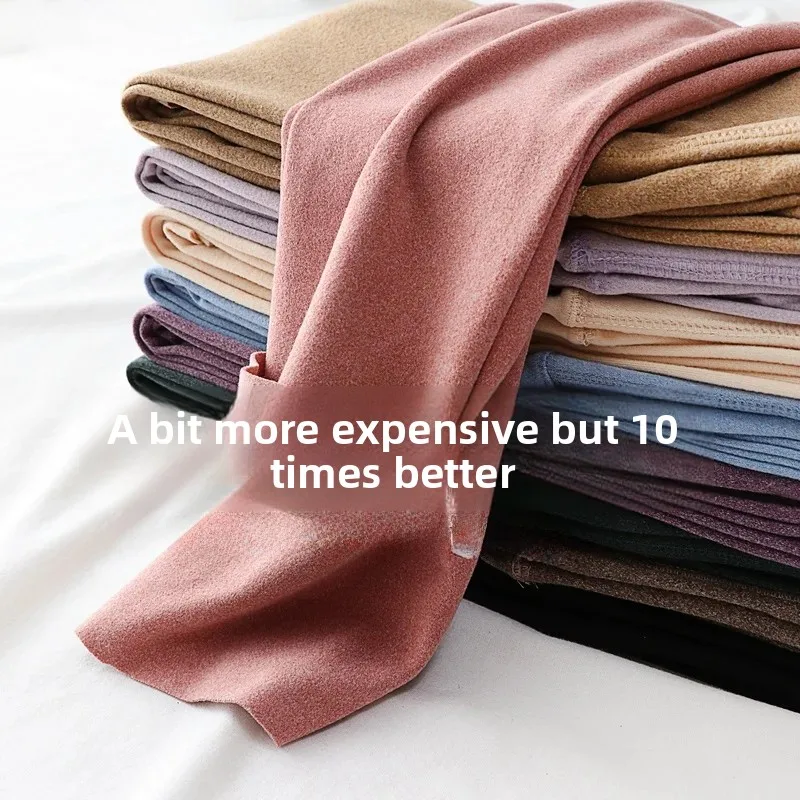High Waist Double Sided Fleece Leggings Women's Autumn Winter Thickened Long Pants Seamless Comfortable Underwear Trousers