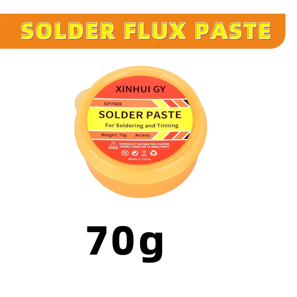SP7008 Lead-Free Rosin Flux Paste Solder Oil 70g RoHS Halogen-Free No-Clean Environmentally Friendly Repair Soldering Flux