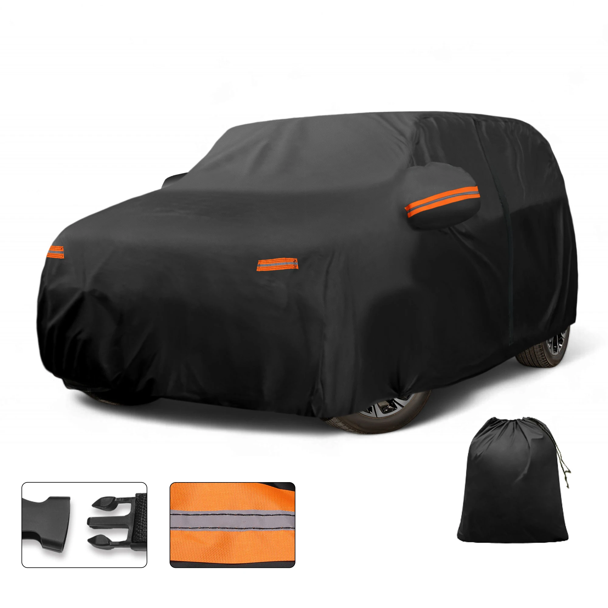 

Автомобильный чехол Motoforti, уличный водонепроницаемый чехол от солнца и дождя, защита от града с левой боковой молнией двери 210D-PU для Lincoln Nautilus