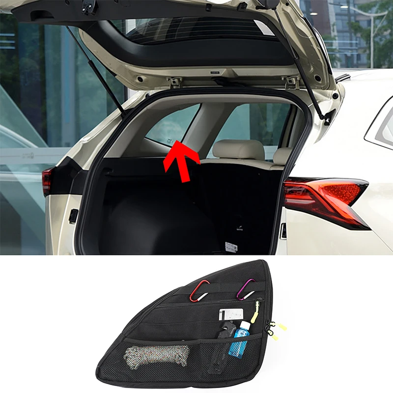 

For Haval H6 2024 Oxford Cloth Black Car Trunk Side Window Storage Bag Cargo Tools Tidying Package Car Accessories