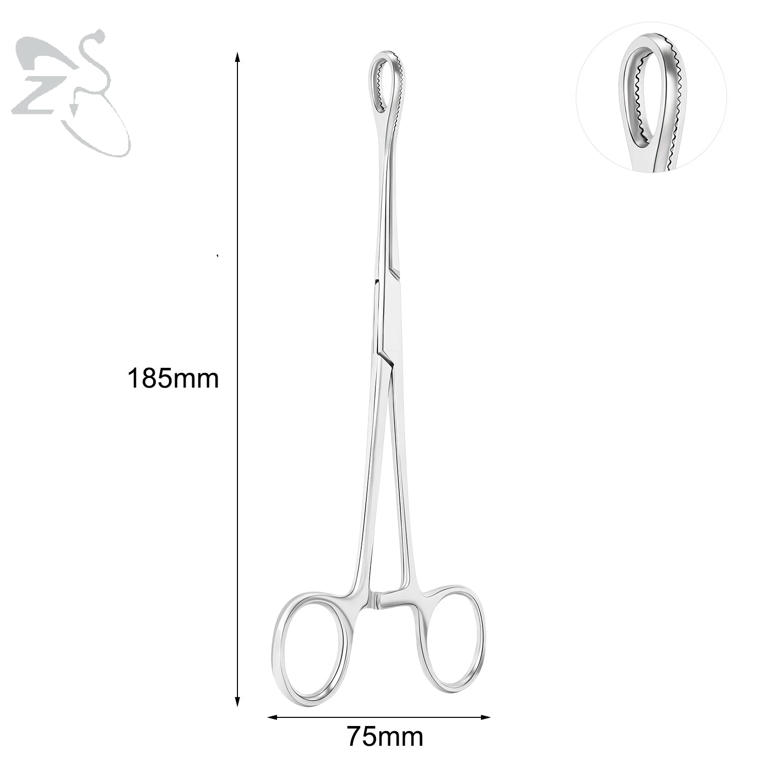 ZS 1PC Stainless Steel Piercing Clamp Slotted Locking Forcep Opening Piercing Plier Tool for Ear Lip Belly Navel Tongue Piercing