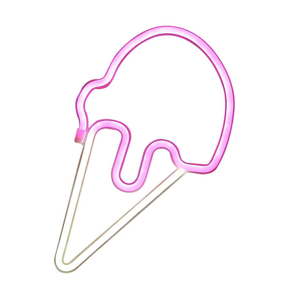 الآيس كريم LED مصباح النيون الإبداعية النيون تسجيل ضوء الزخرفية حفلة عيد ميلاد غرفة الديكور المنزل طاولة بار مصباح #1