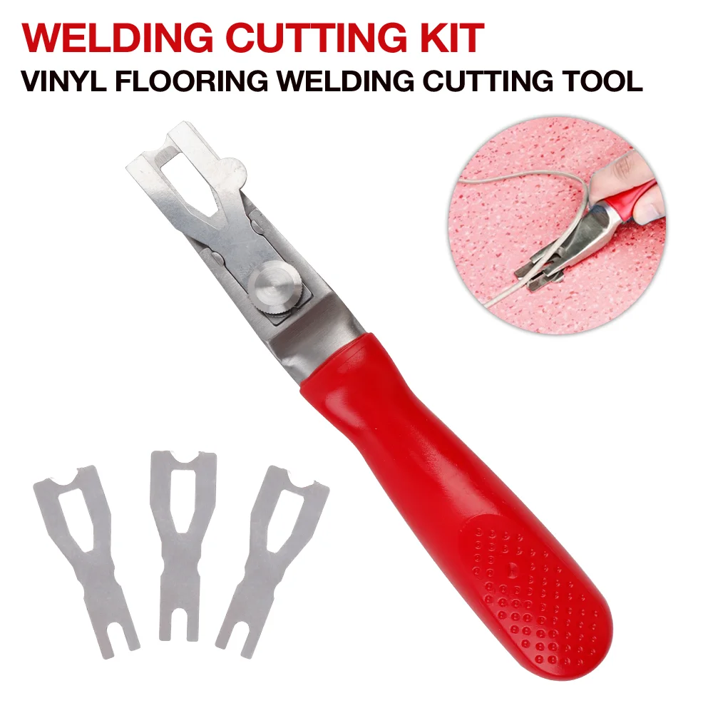Cordless Welding Caulk Skiving Tool Vinyl Flooring Welding Cutting Tool with 3 Blades SS Skiving Knife for Heat Welding Trimming