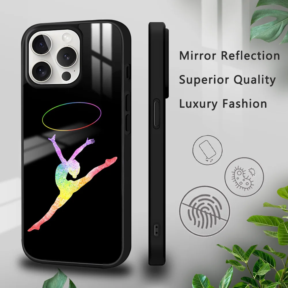 Gymnastics water color Phone Case For iPhone 16 15 14 13 12 11 Pro Xs Max Mini Plus Celulares Hard Funda