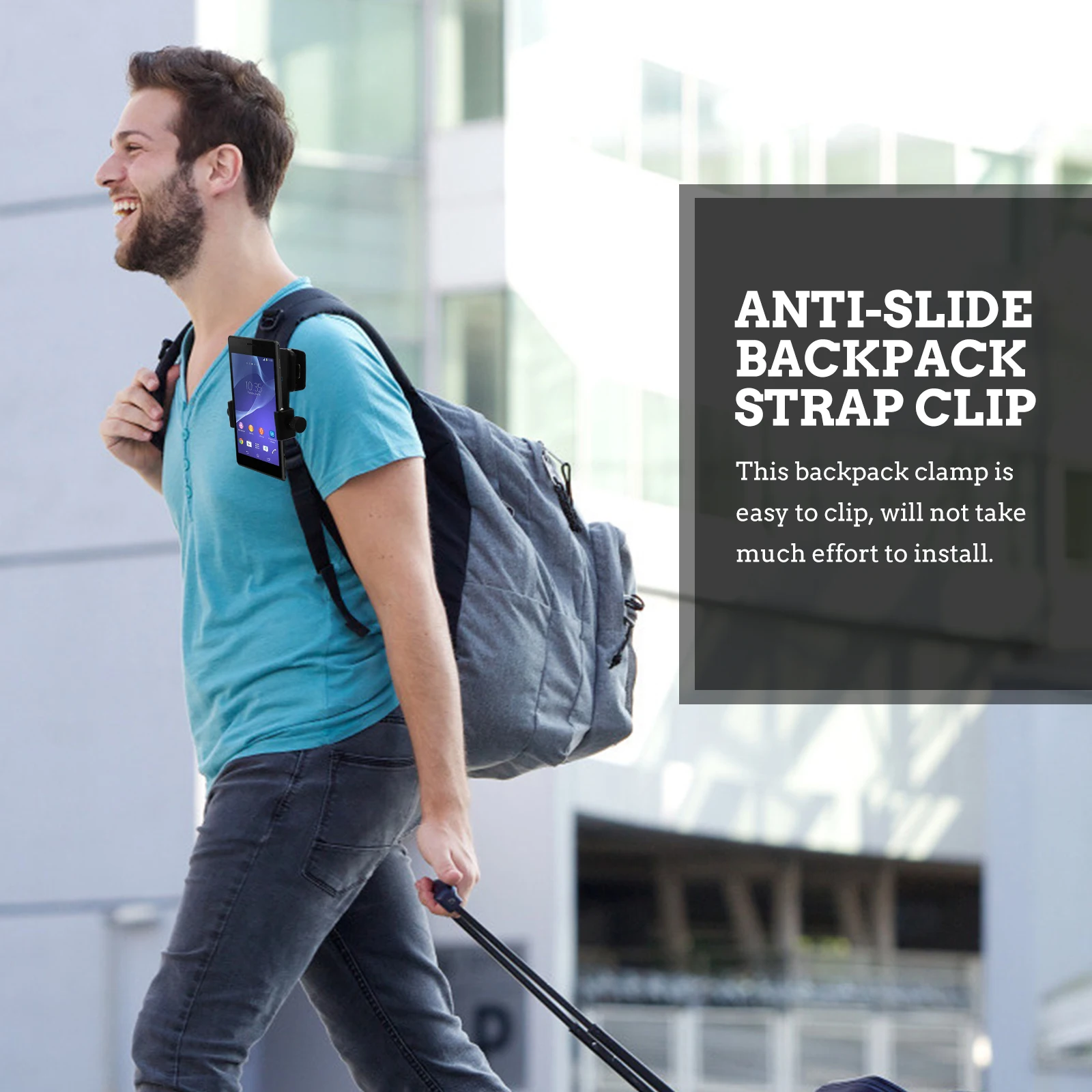 360 درجة الروتاري الهاتف الداعم على ظهره المشبك المعدني المضادة للانزلاق حزام كليب السفر حامل الهاتف المحمول Selfie الإسفنج حماية