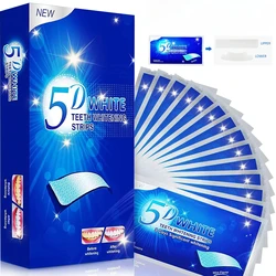 7 Pairs Teeth Brightening Strips for Teeth 5D Whitener Strips Reduced Sensitivity Strips for Teeth Whitening Blanqueador Dental