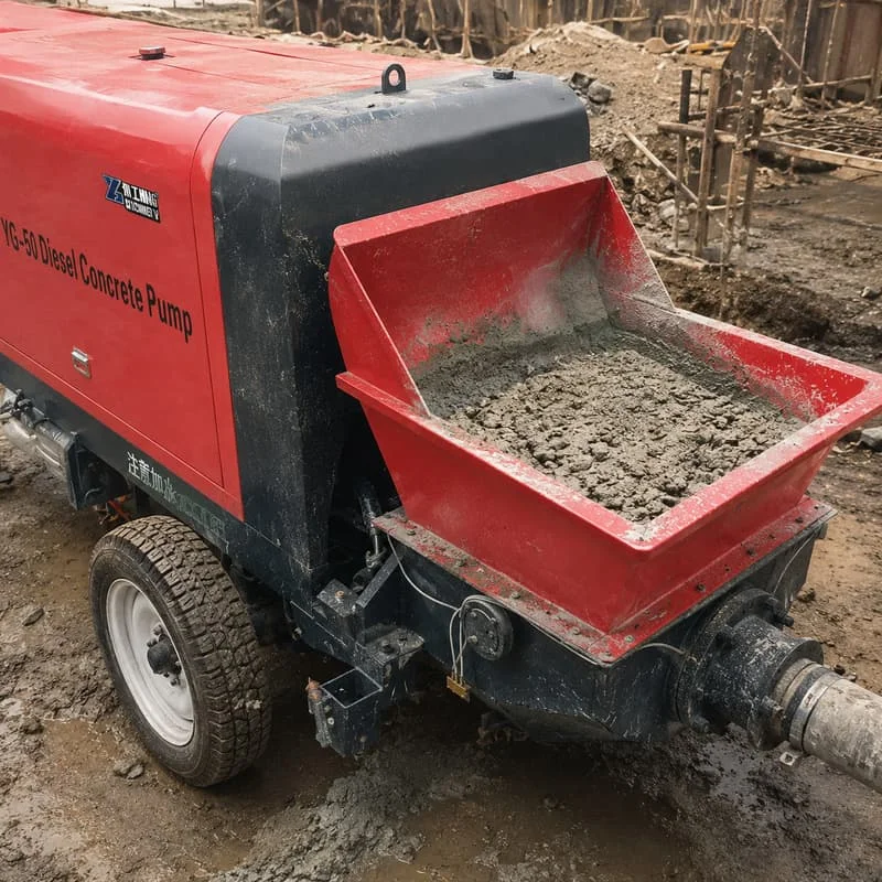 Concrete Pump Machine Hydraulic Trailer System with Customized Configuration for Professional Construction Projects