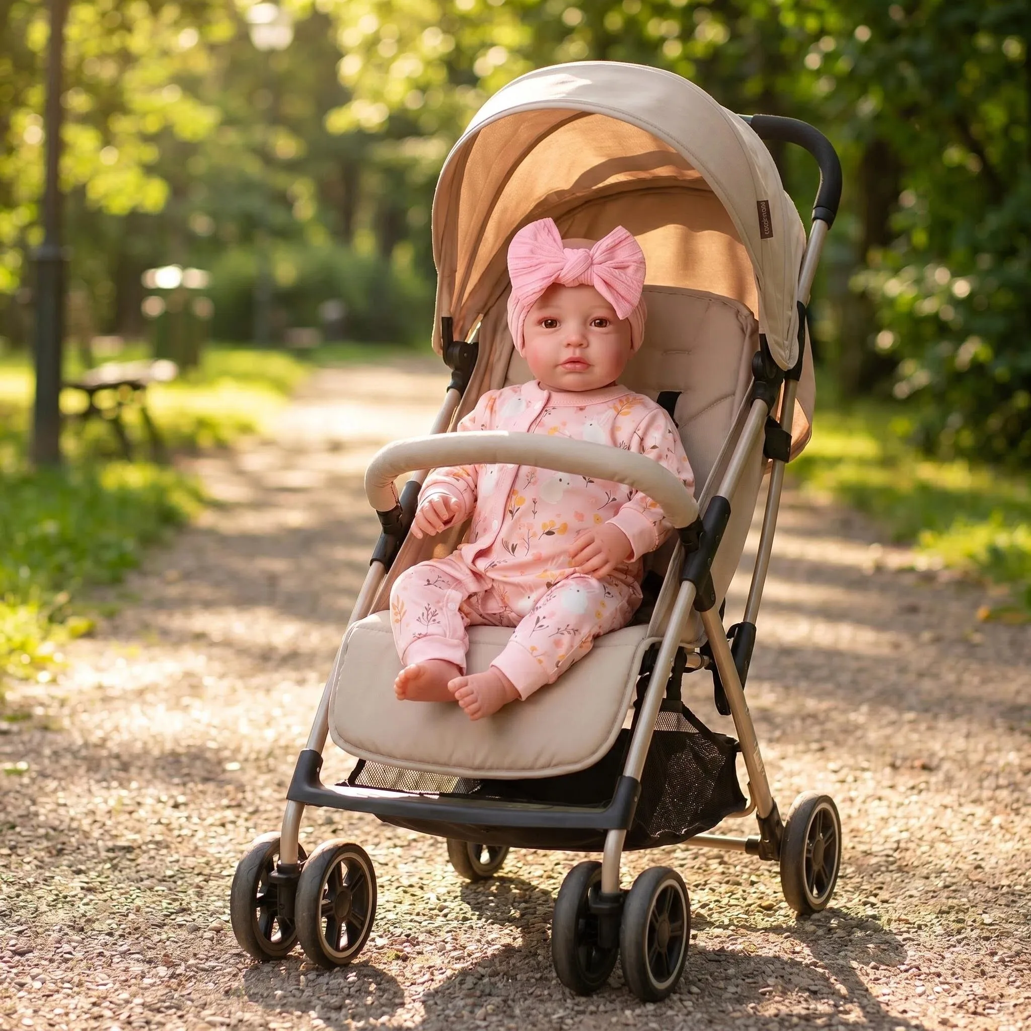 NPK 19inch Lifelike Loulou Awake Girl Doll Handmade Detailed Painting Real Soft Touch Cute Handy Baby Collectible Small Doll view 5