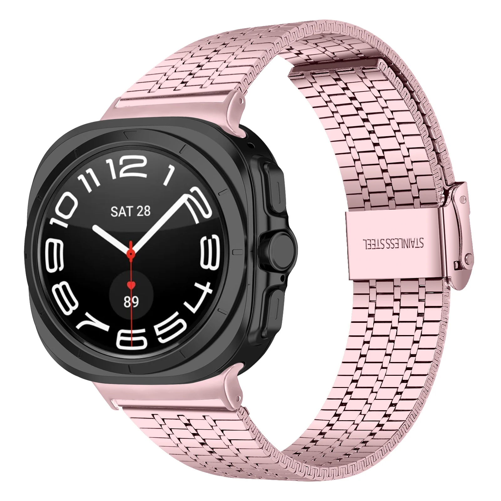 For Samsung galaxy watch 7 Ultra 47mm Strap Stainless Steel band Seven-Beads Metal Bracelet Correa for galaxy watch 7 Watchband