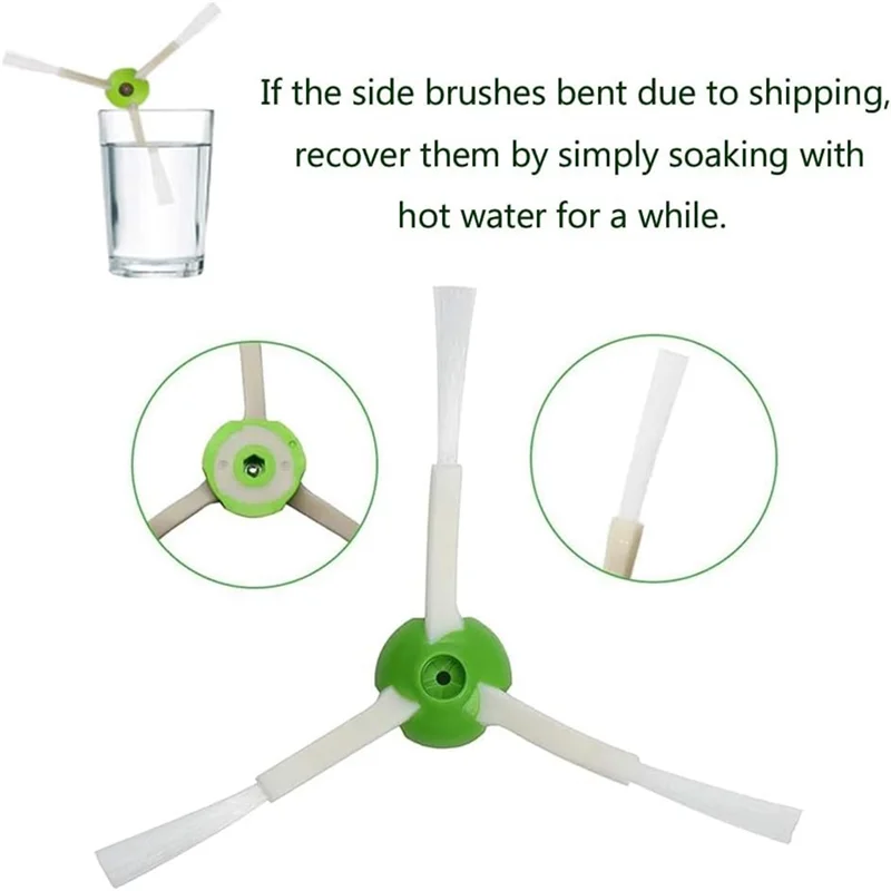 LITE-peças de reposição para Irobot Roomba Combo J7 + J9 +, acessórios inclui 1 conjunto de escovas de borracha, filtros, escovas laterais