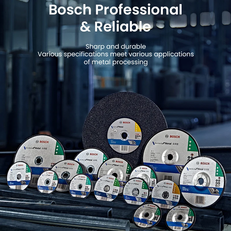 Imagem -02 - Bosch-disco de Corte de Metal Pratical Series Rebarbadora Rebolo de Metal e Madeira Cortar Roda 100 mm 105 mm 125 mm 150 mm 180 mm