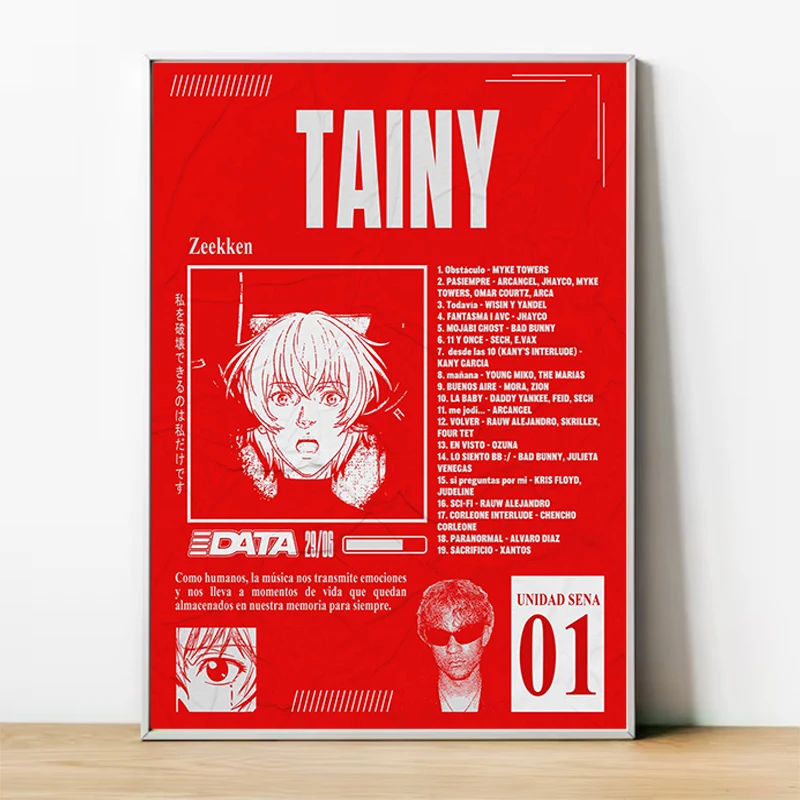

Tainy DATA Singer Poster Modern Wall Pictures for Living Room Decor Home Decoration Ornaments Art Mural Interior Posters
