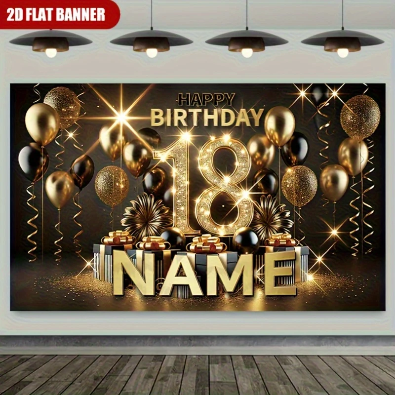 1 adet Lüks Siyah Altın Mutlu  - Party Banner Gold incelemesi ve fiyatı