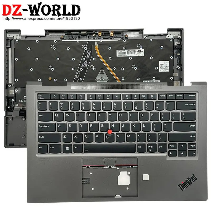 Imagem -02 - Einglish Sws Swiss Ndc Nordic Keyboard com Shell Palmrest Upper Case para Lenovo Thinkpad x1 Yoga 4th 5th Gen Laptop us