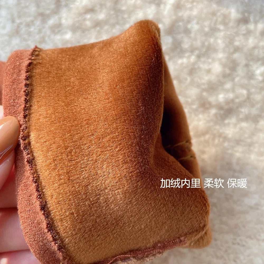 Winter houndstooth Gloves Warm Touch Screen Gloves Women Cold Protection Full Finger Mittens Outdoor Cycling Thick Woolen Glove