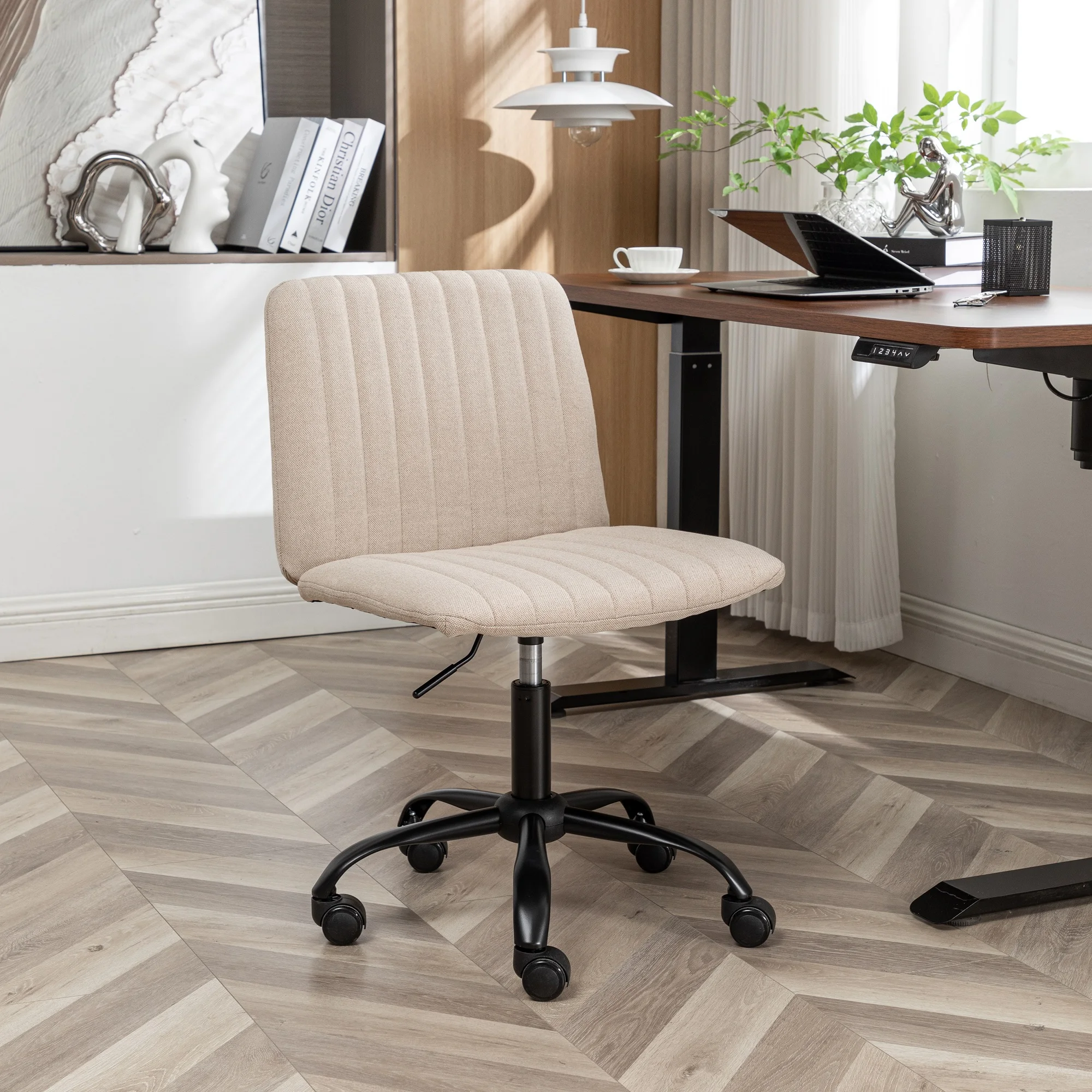 

July005 Modern Masar Fabric Swivel Office Chair - Ergonomic Design, 360° Rotation, Comfortable Lumbar Support for Home & Office