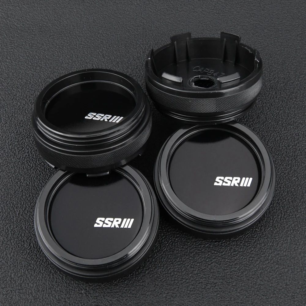 4PCS 60MM OD / 56MM ID Cap Sport Rim Cover SSR Sticker Center Rim Cap Wheel Hub Cap