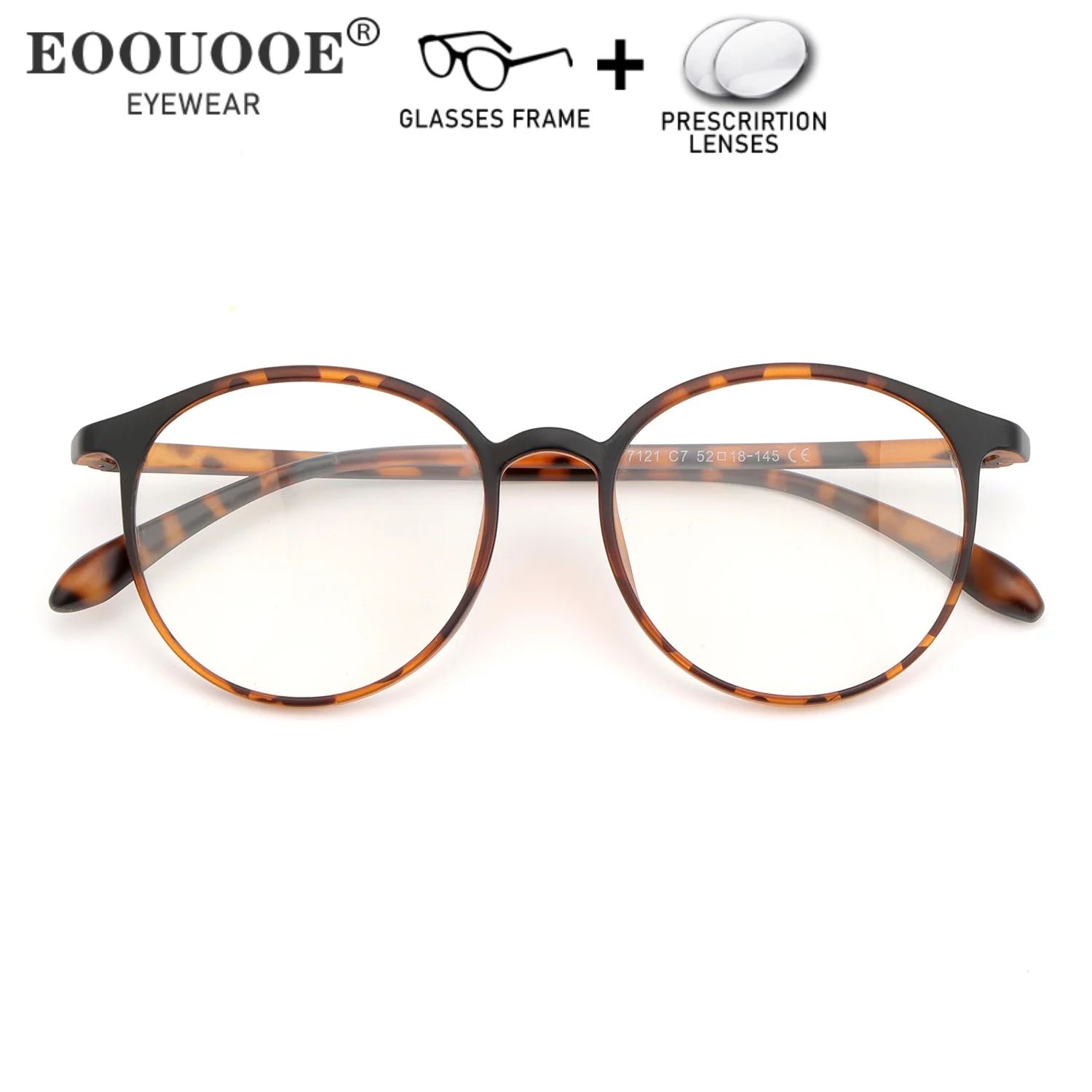 

Women Round Glasses TR90 Myopia Hyperopia HD Prescription Lenses Anti-Reflection Progressive Reading Anti Blue Light Eyewear