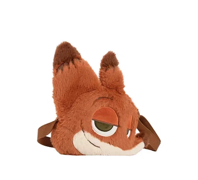 ديزني زوتوبيا نيك فوكس أفخم دمية حقيبة كروسبودي لعبة لطيفة الشكل الكرتون حقيبة كتف أنيمي تأثيري اكسسوارات تحصيل #2