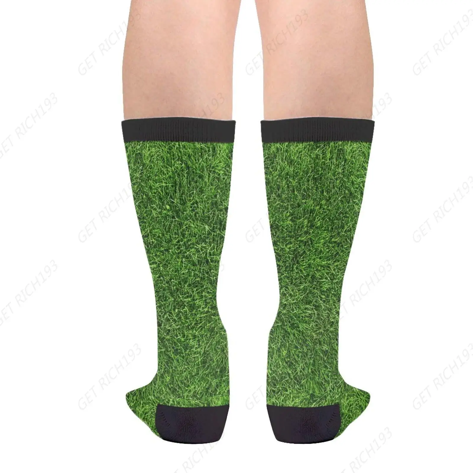 Rugby Field Football Grass Green Grass Field Funny Casual Funny Funky Novelty Socks For Men Women