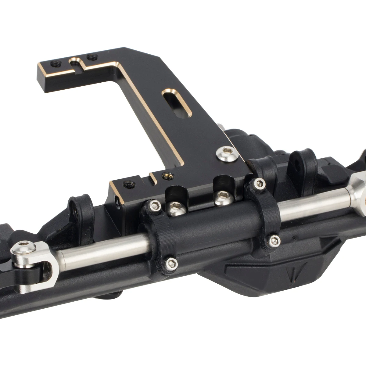 Gefräste Messing-Servohalterung für Vanquish H10 Optic Sparco Yokohama RTR 1/10 RC Crawler Upgrades Teile Zubehör