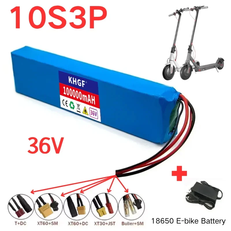 

2024 actualización 36V 100000mAh 10S3P 36v batería de Scooter eléctrico 36v batería Scooter 18650 litio M365 Scooter eléctrico