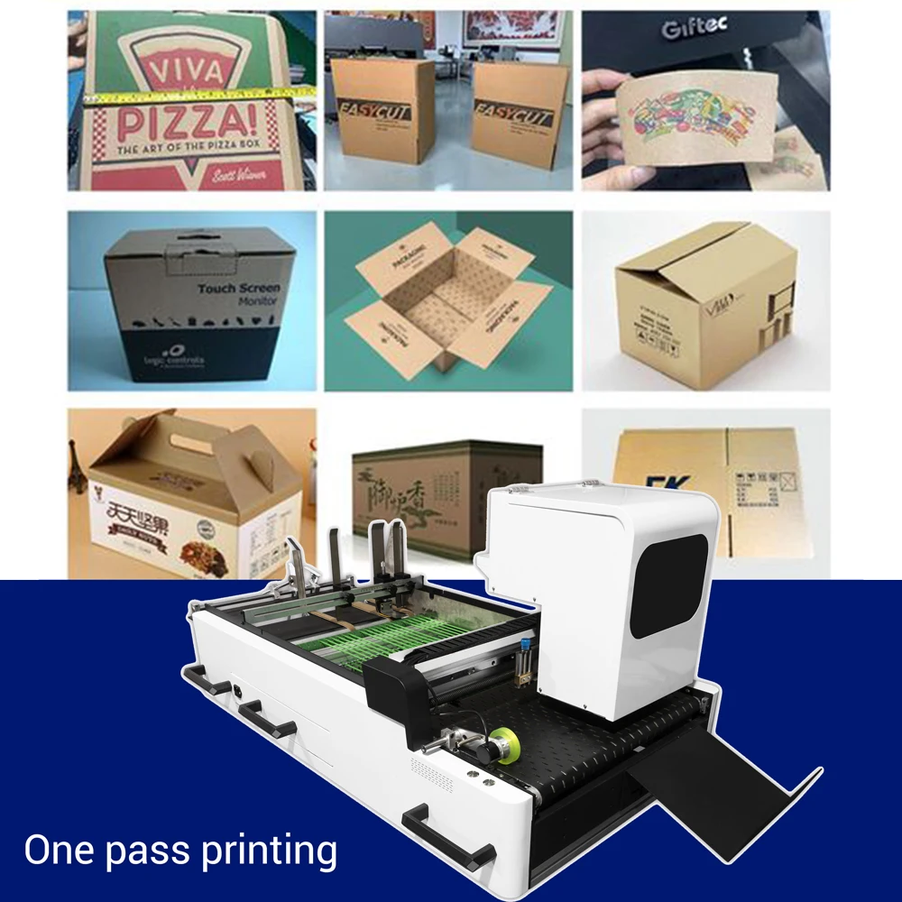 new industrial UV digital one-pass automatic 600dpi resolution, suitable for cartons, pizza boxes, paper cups