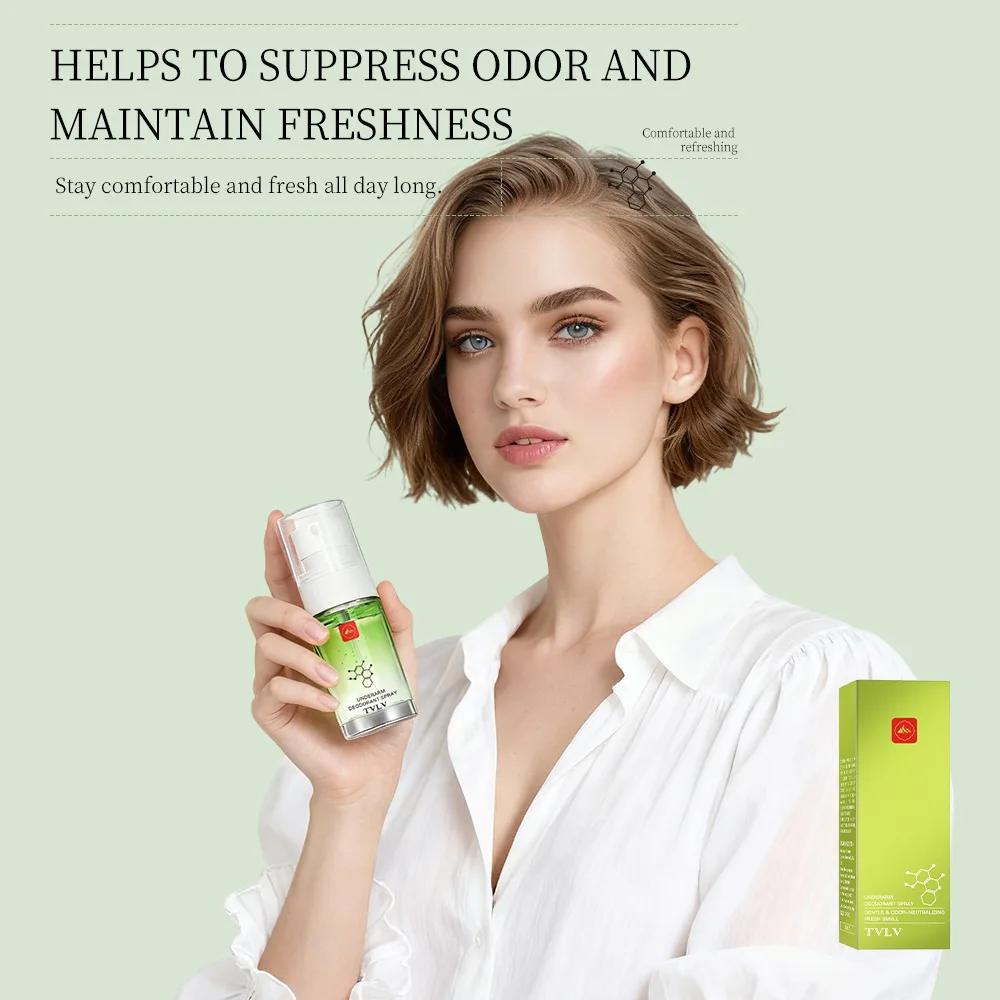TVLV Antiperspirant Underarm Spray Odor Removal Long Lasting Fragrance Refreshing Body Mist